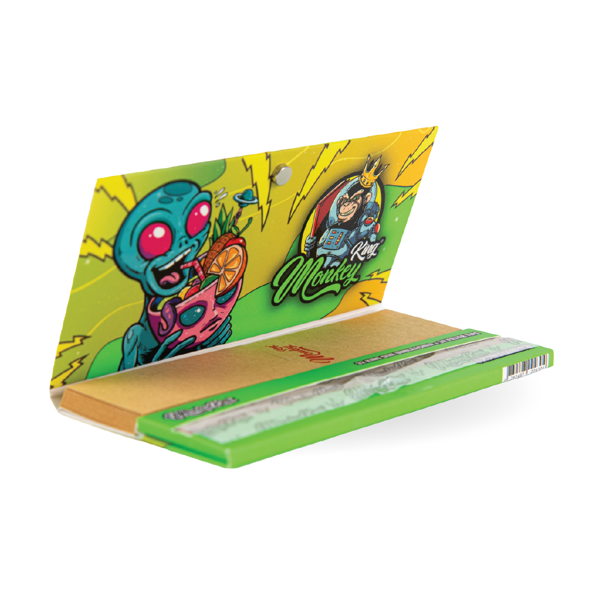 Monkey King Rolling Papers & Tips: Alien Burst – King Size Niebielone