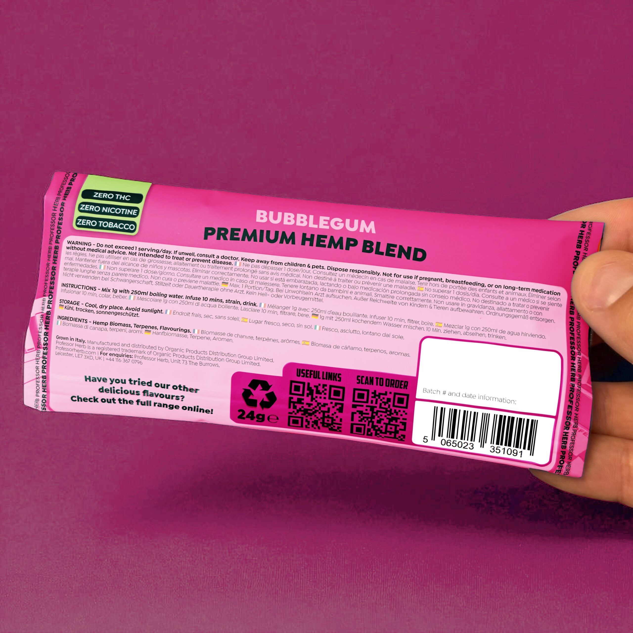 Professor Herb Premium Mieszanka Konopna (24g) – Bubblegum - obrazek 5
