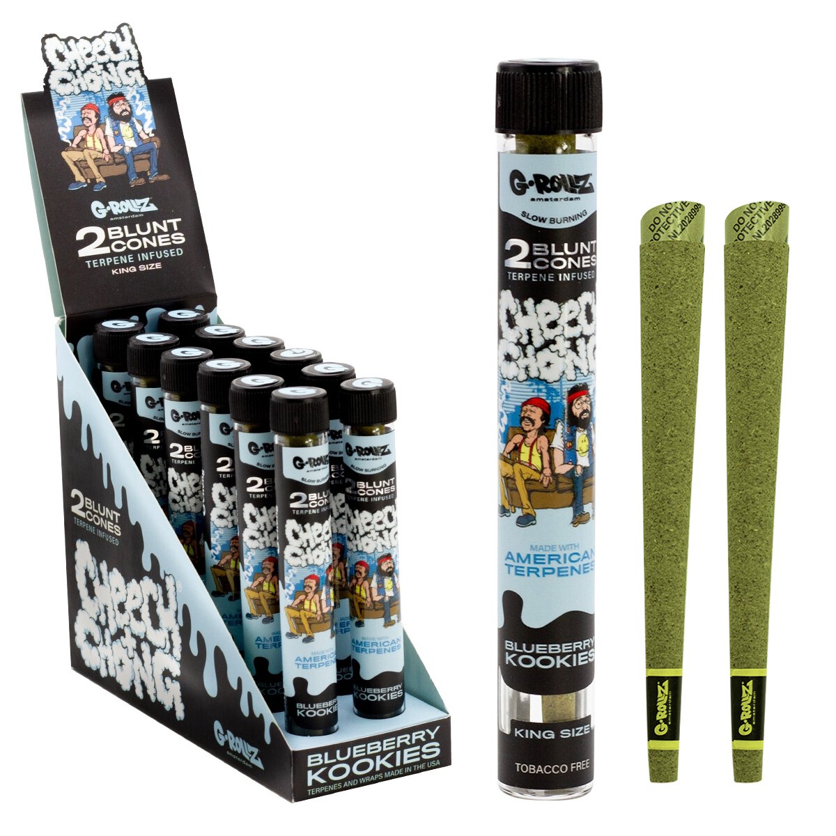 G-Rollz Cheech & Chong Blunty konopne wzbogacone terpenami – Blueberry Kookies - obrazek 2