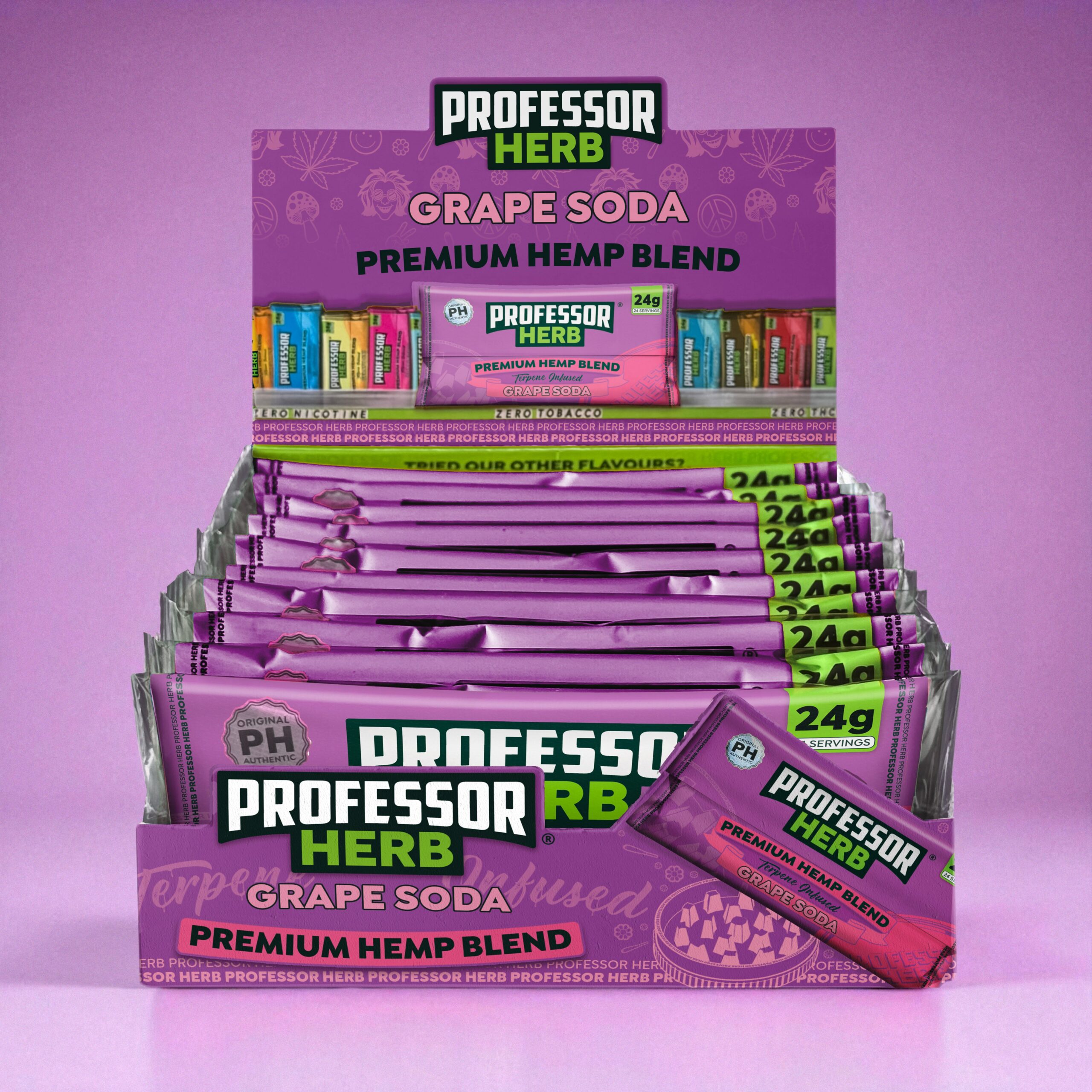 Professor Herb Premium Mieszanka Konopna (24g) – Soda Winogronowa - obrazek 3