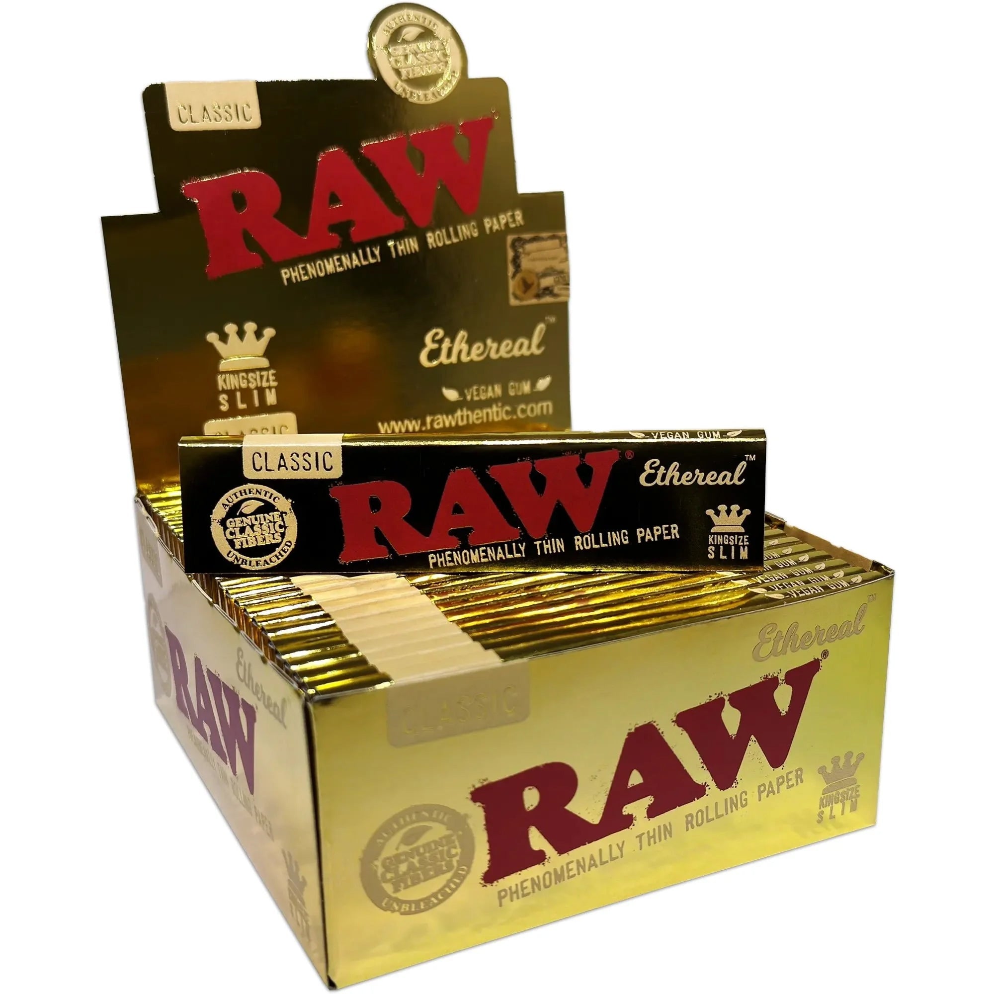 RAW Eteryczne Klasyczne King Size Slim Bibułki do Skrętów - obrazek 2