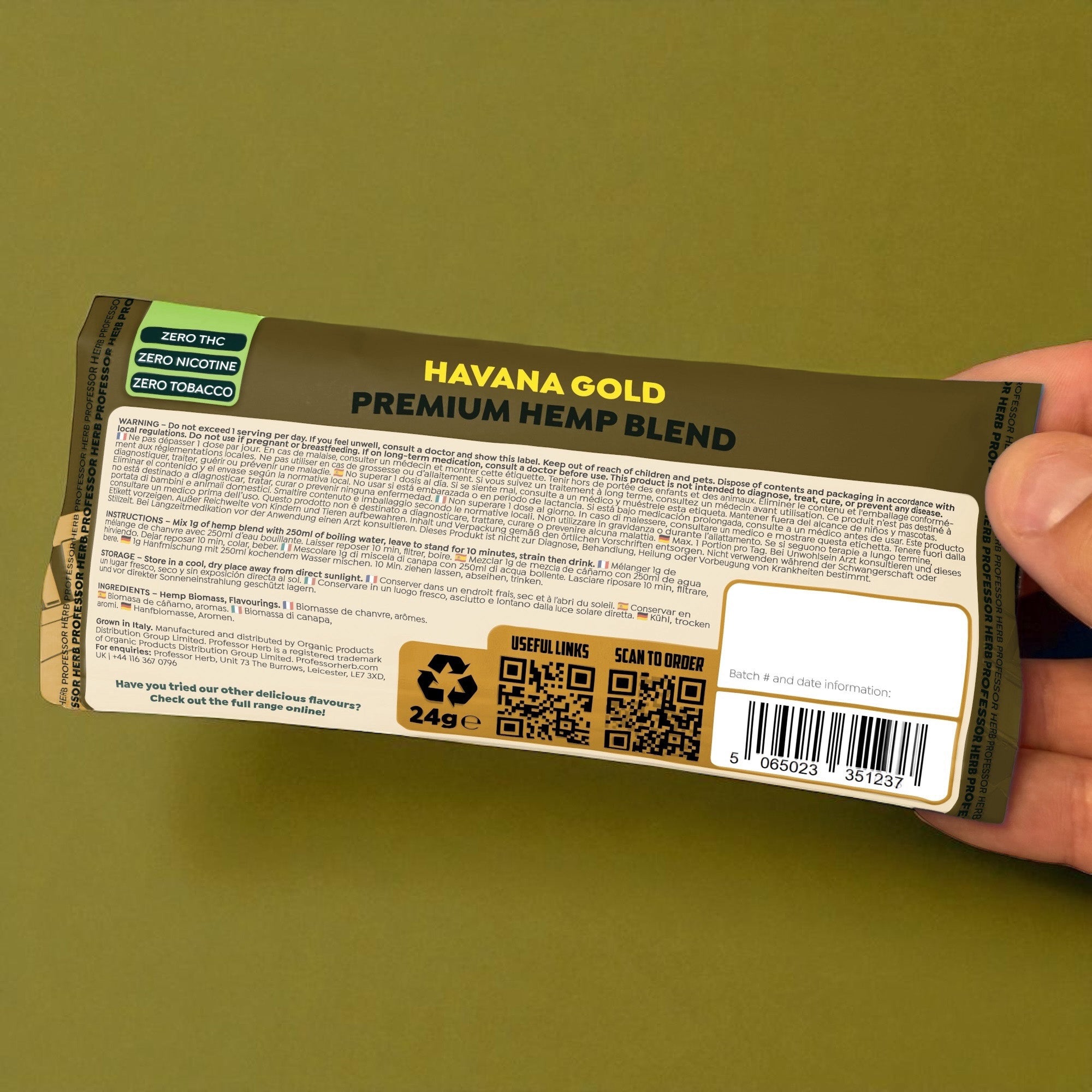 Professor Herb Premium Hemp Blend (24g) – Havana Gold - obrazek 5