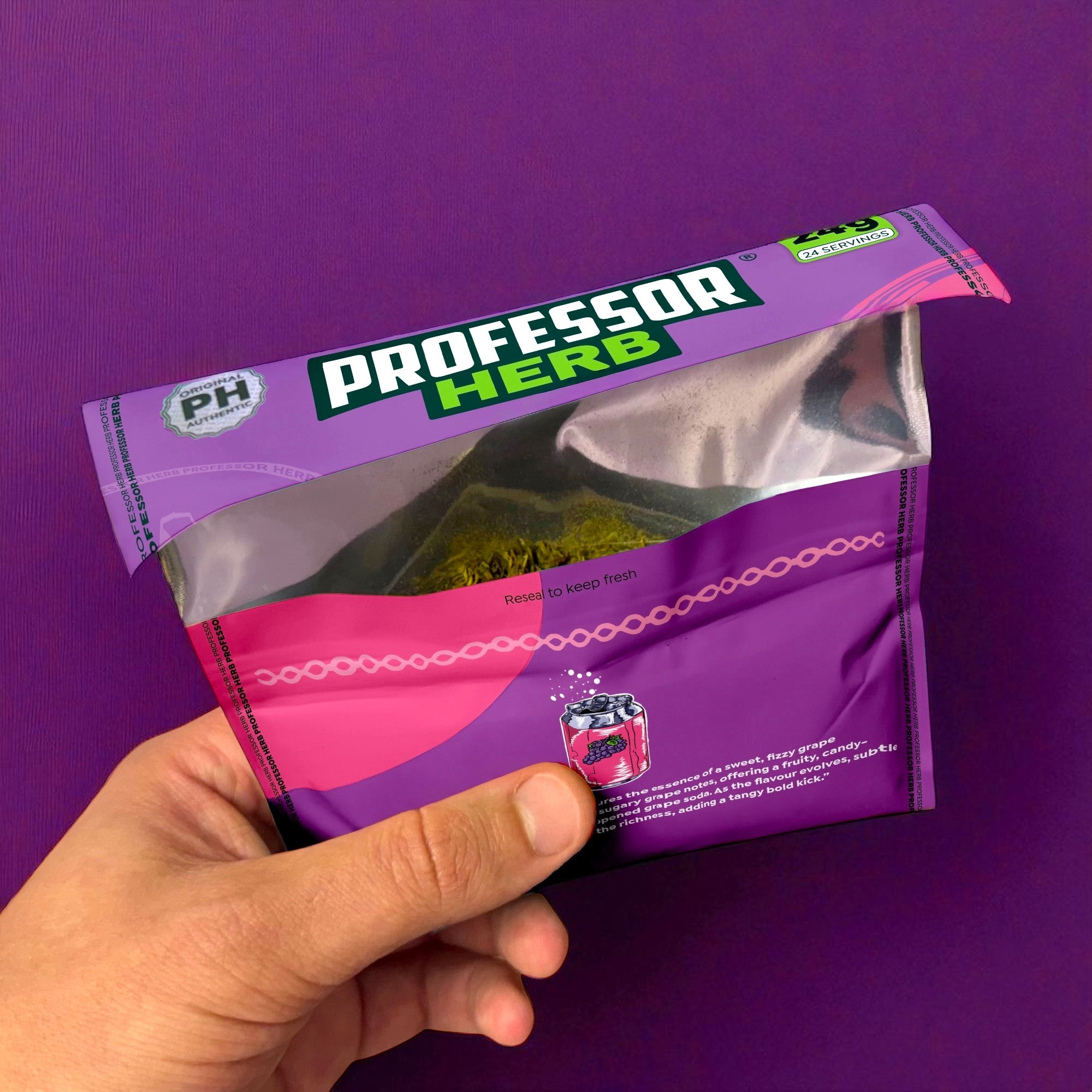 Professor Herb Premium Mieszanka Konopna (24g) – Soda Winogronowa - obrazek 4