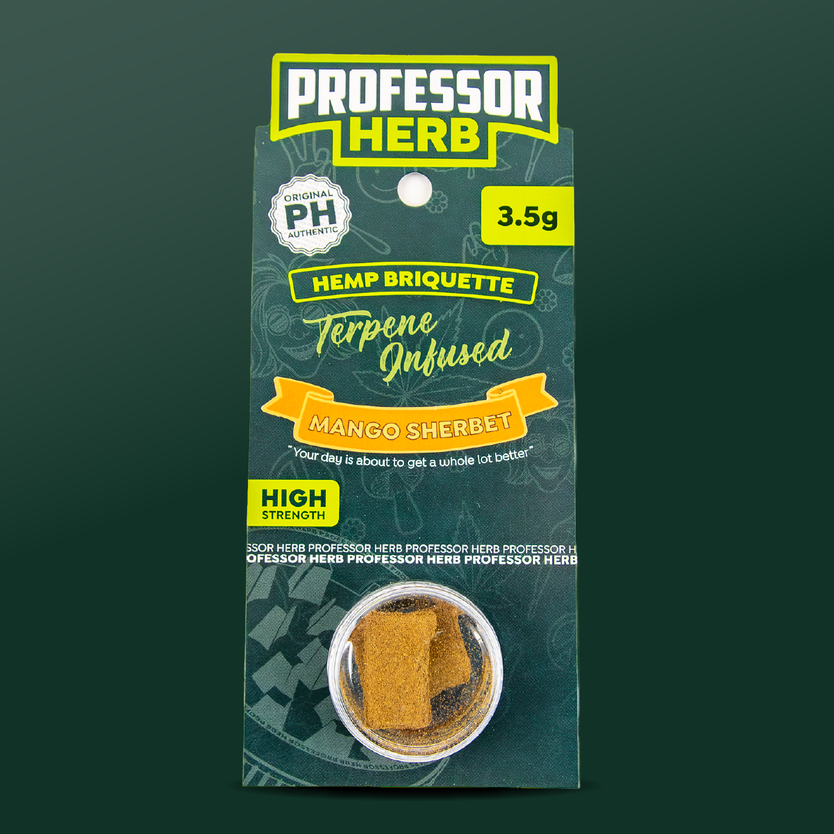 Professor Herb Konopna Brykiet Haszysz (3,5 g) – Mango Sherbet
**Translation notes:**
- **Professor Herb** – brand name, left unchanged.
- **Hemp Briquette Hash** – translated as "Konopna Brykiet Haszysz" (hemp = konopna, briquette = brykiet, hash = haszysz).
- **(3.5g)** – converted the decimal comma to Polish format "(3,5 g)" for locale correctness.
- **Mango Sherbet** – flavor name, left in English as is common in product listings.