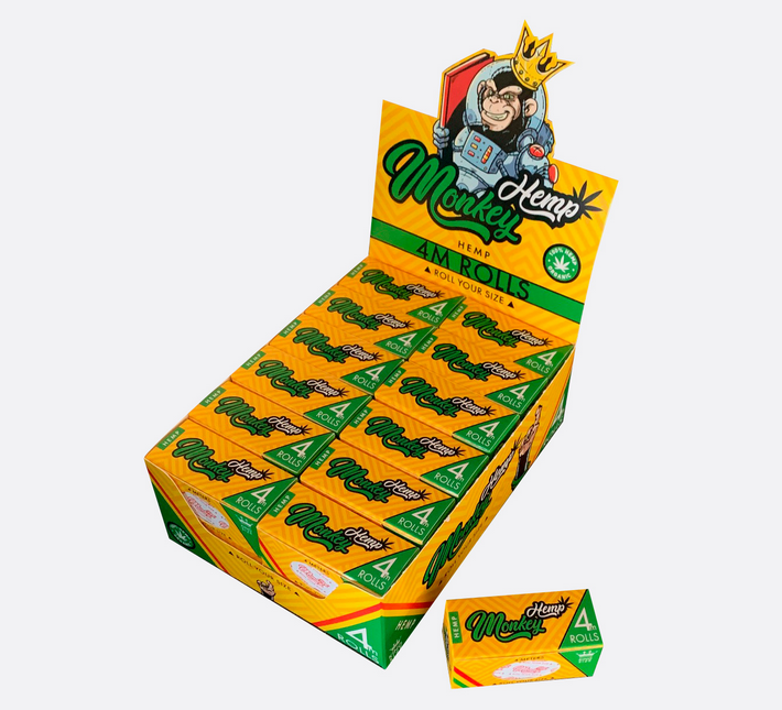 Małpi Król King Size Ultra Cienkie Rolki 4m – Konopie - obrazek 2
