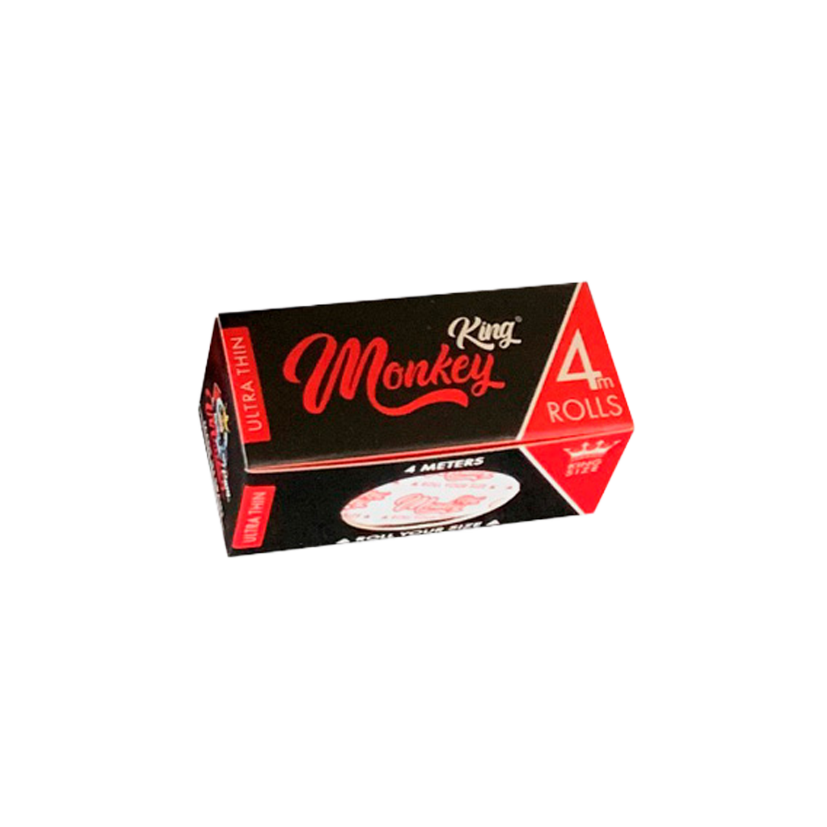 Monkey King King Size Ultra Cienkie rolki 4 m – Białe (opakowanie 24 szt.) - obrazek 2