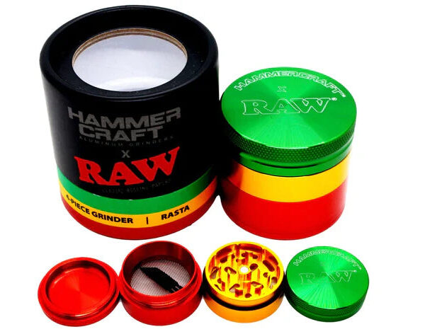 RAW x HAMMERCRAFT Młynek aluminiowy – Rasta