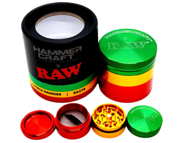 RAW x HAMMERCRAFT Młynek aluminiowy – Rasta