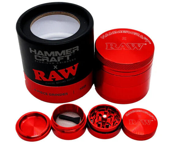 RAW x HAMMERCRAFT Aluminiowy Młynek – Czerwony