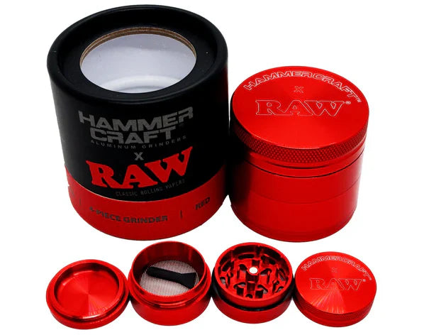 RAW x HAMMERCRAFT Aluminiowy Młynek – Czerwony